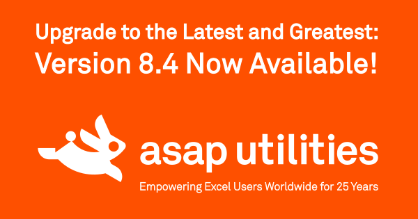 Get the Latest - Version 8.4 of our Excel Add-in Now Available